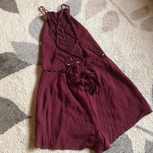 Forever21 Lace Up Back Romper - Picture 2 of 3